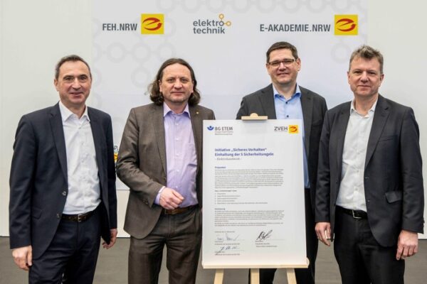 Arbeitssicherheit wird in E-Handwerken groß geschrieben – ZVEH und BG ETEM unterzeichnen Branchenvereinbarung