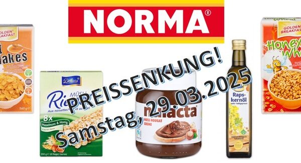 Riesen-Preissenkung zum Wochenendeinkauf Ende März bei NORMA / Von Cerealien über Öl bis Honig – Preisreduzierungen um bis zu 22,5 Prozent