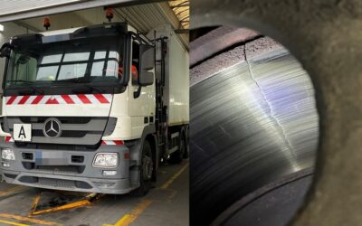 POL-GE: Risse in Bremsscheibe – Lkw nach Kontrolle stillgelegt