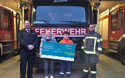 FW-AR: Westnetz spendet 183 Euro an Jugendfeuerwehr Arnsberg – Unterstützung für Städtetour nach Stuttgart 2026
