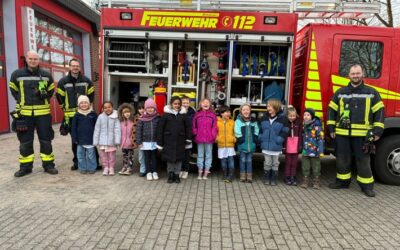 FW-KLE: Mutig im Notfall: Vorschulkinder besuchen die Freiwillige Feuerwehr Bedburg-Hau