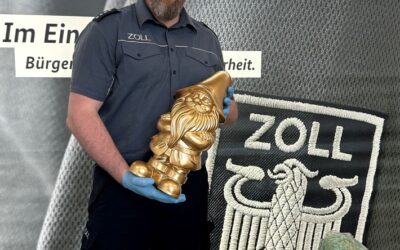 HZA-K: Kölner ZOLL findet rund 58 Kilogramm Partydrogen in goldenen Gartenzwergen und bei Schmuggler in Taxi / Ketamin mit einem Straßenverkaufswert von mehr als 2,3 Millionen Euro