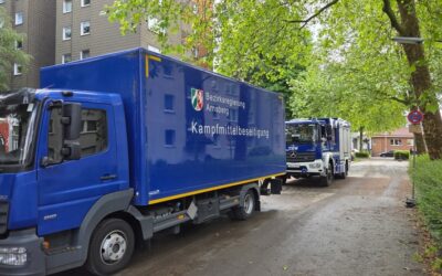 FW Datteln: 6 bezünderte Kampfmittel fordern alle verfügbaren Einsatzkräfte der Stadt Datteln