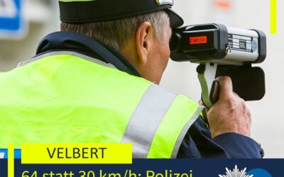 POL-ME: Mit 64 km/h durch die 30er-Zone: Polizei „blitzte“ an der Birkenstraße – 2606007