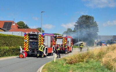 FW Ense: Heckenbrand (Ursache unklar)