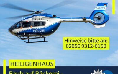 POL-ME: Erstmeldung: Überfall auf Bäckerei – Fahndung per Polizeihubschrauber – 2607053