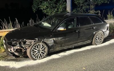 POL-NE: Fahrer wird bei Alleinunfall im Kurvenbereich Rommerskirchen / Eckum leichtverletzt – Fahrzeug Totalschaden