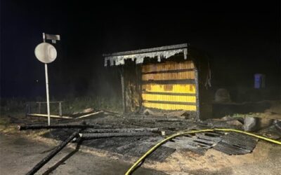 POL-NE: Erdbeerhäuschen vollständig abgebrannt