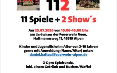 FW Alpen: Ferienspiele bei der Feuerwehr Alpen – Einheit Veen