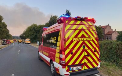 FW Hünxe: Überörtliche Hilfe beim Waldbrand in Sonsbeck