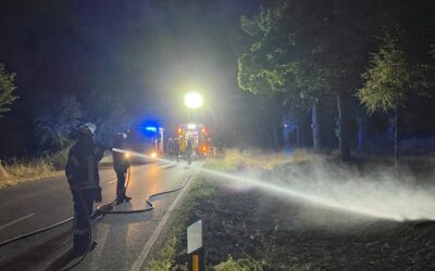 FFW Schwalmtal: Schnelles Eingreifen verhindert Ausbreitung eines Flächenbrandes an der L371