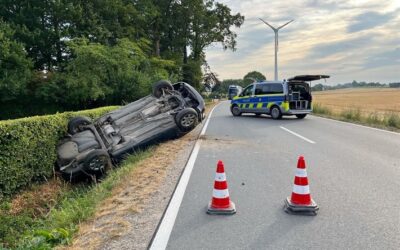 POL-COE: Coesfeld, Lette, K48/ Auto überschlägt sich